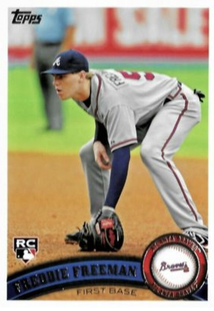 Freddie Freeman Rookie 2011 Bowman Finest Futures #FF10, Braves, MVP –