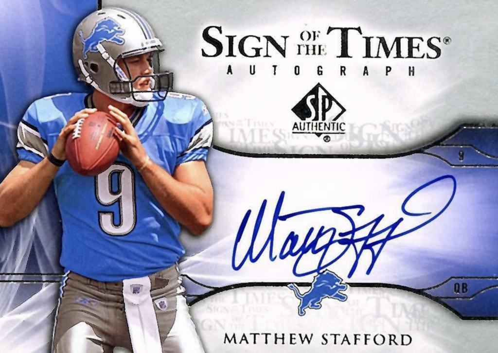 NFL Matthew Stafford Signed Trading Cards, Collectible Matthew Stafford  Signed Trading Cards