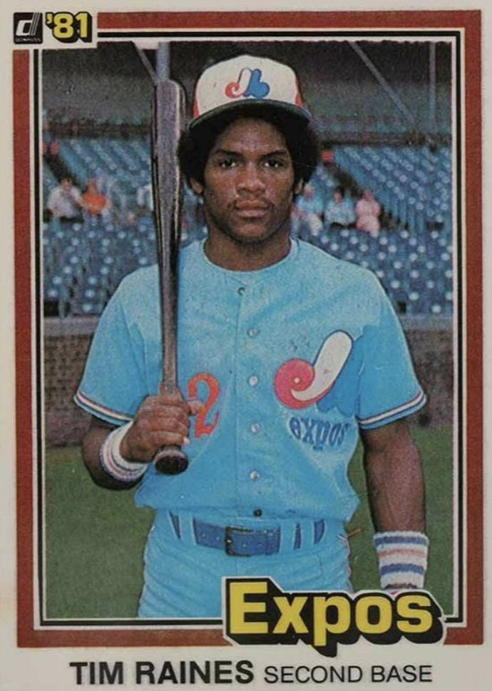 Tim Raines 1981 Donruss Rookie Card #538